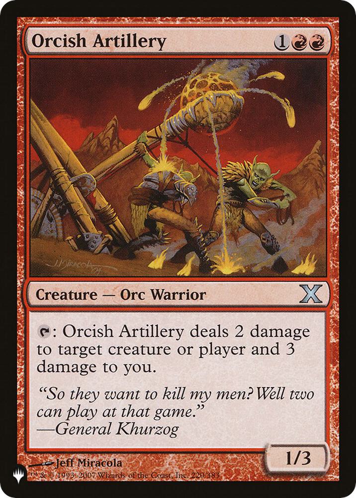 Orcish Artillery 10E-220/5075 (The List Reprints)  | Good Games Morley