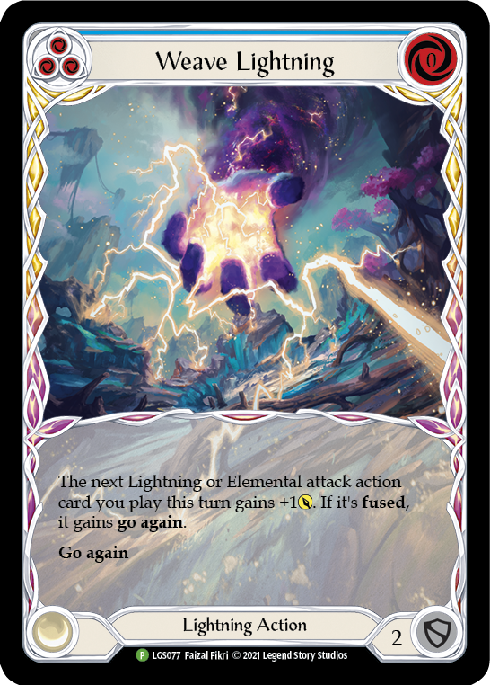 Weave Lightning (Blue) [LGS077] (Promo)  Rainbow Foil | Good Games Morley