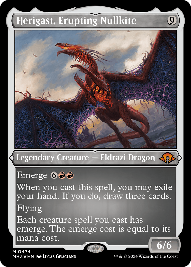 Herigast, Erupting Nullkite (Foil Etched) [Modern Horizons 3] | Good Games Morley