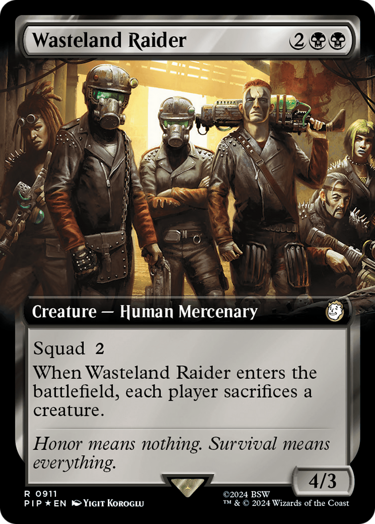 Wasteland Raider (Extended Art) (Surge Foil) [Fallout] | Good Games Morley