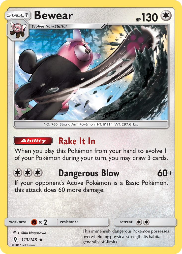 Bewear (113/145) [Sun & Moon: Guardians Rising] | Good Games Morley