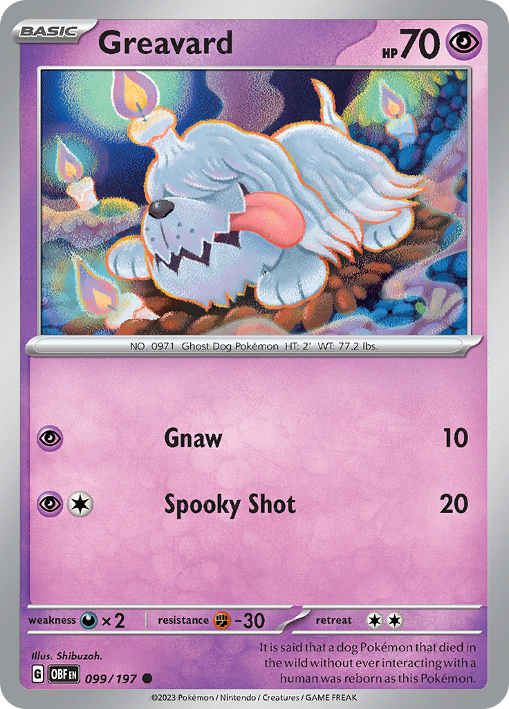Greavard (099/197) [Scarlet & Violet: Obsidian Flames] | Good Games Morley