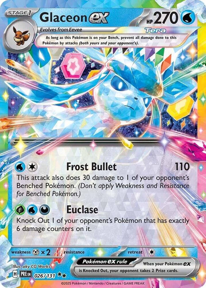 Glaceon ex (026/131) [Scarlet & Violet: Prismatic Evolutions] | Good Games Morley