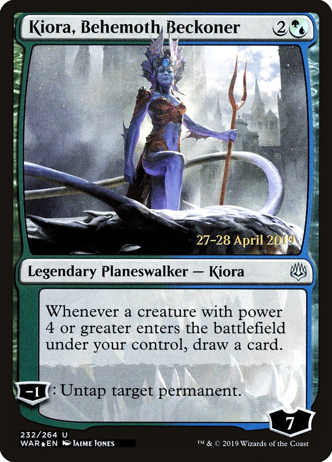 Kiora, Behemoth Beckoner [War of the Spark Prerelease Promos] | Good Games Morley
