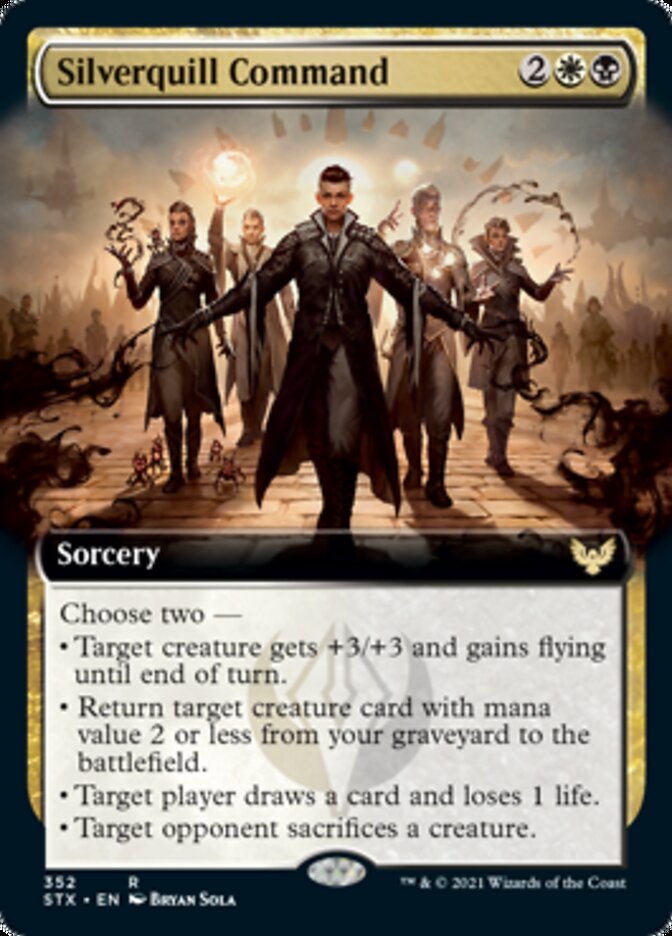 Silverquill Command (Extended Art) [Strixhaven: School of Mages] | Good Games Morley