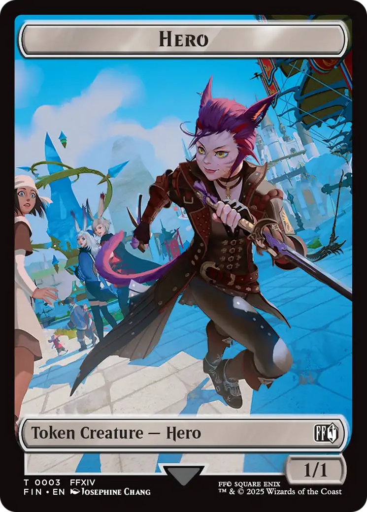 Spirit // Hero (0002) Double-Sided Token [FINAL FANTASY Commander Tokens] | Good Games Morley
