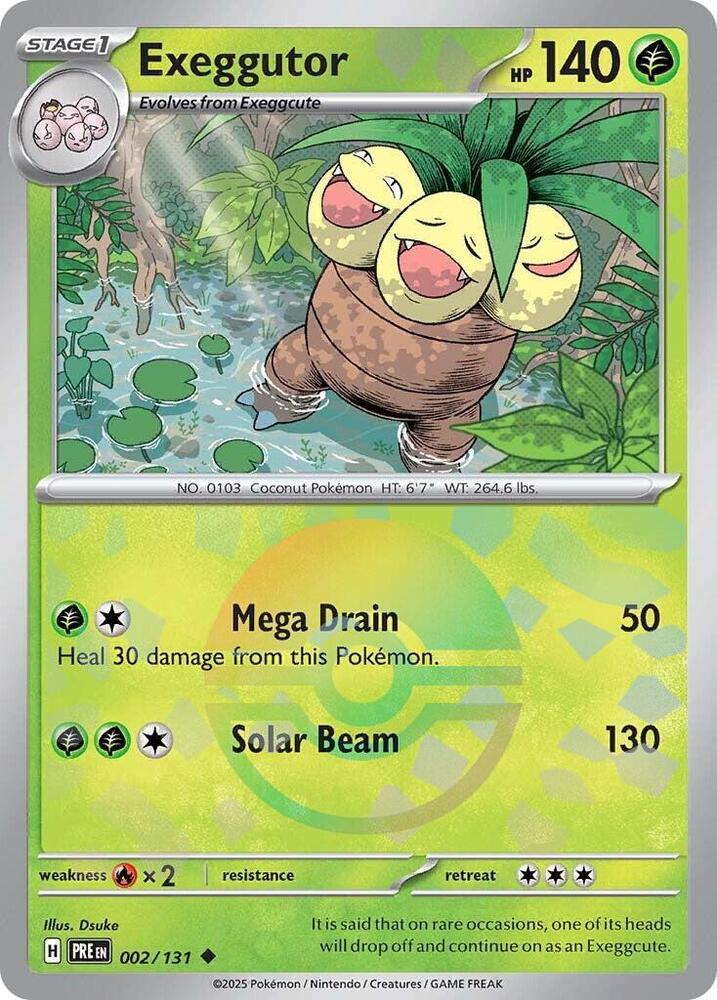 Exeggutor (002/131) (Poke Ball Pattern) [Scarlet & Violet: Prismatic Evolutions] | Good Games Morley
