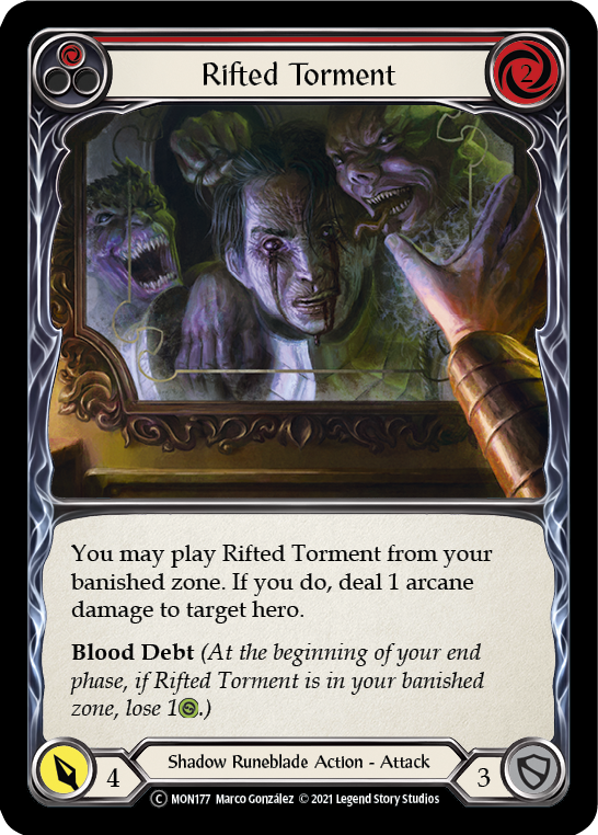 Rifted Torment (Red) [U-MON177-RF] (Monarch Unlimited)  Unlimited Rainbow Foil | Good Games Morley