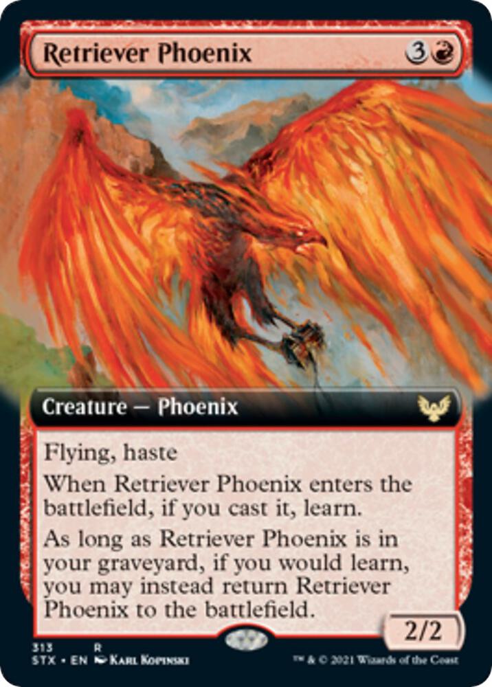 Retriever Phoenix Extended Art 313 (Strixhaven: School of Mages)  | Good Games Morley