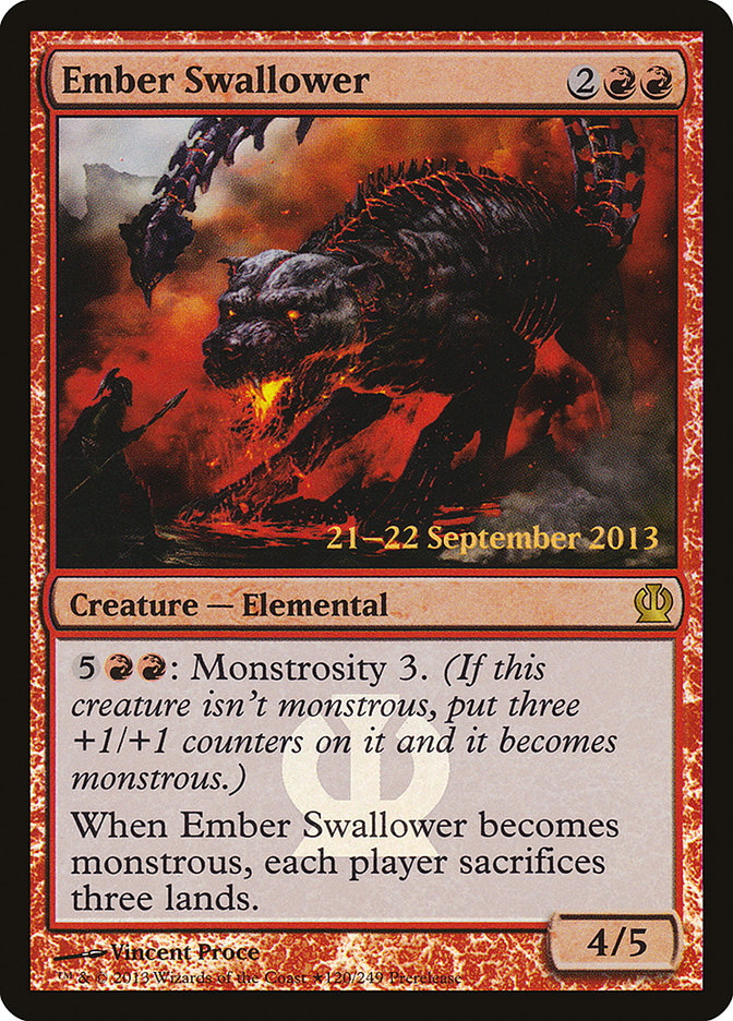 Ember Swallower [Theros Prerelease Promos] | Good Games Morley