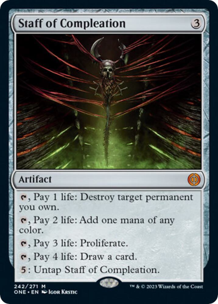 Staff of Compleation 242/271 (Phyrexia: All Will Be One)  | Good Games Morley
