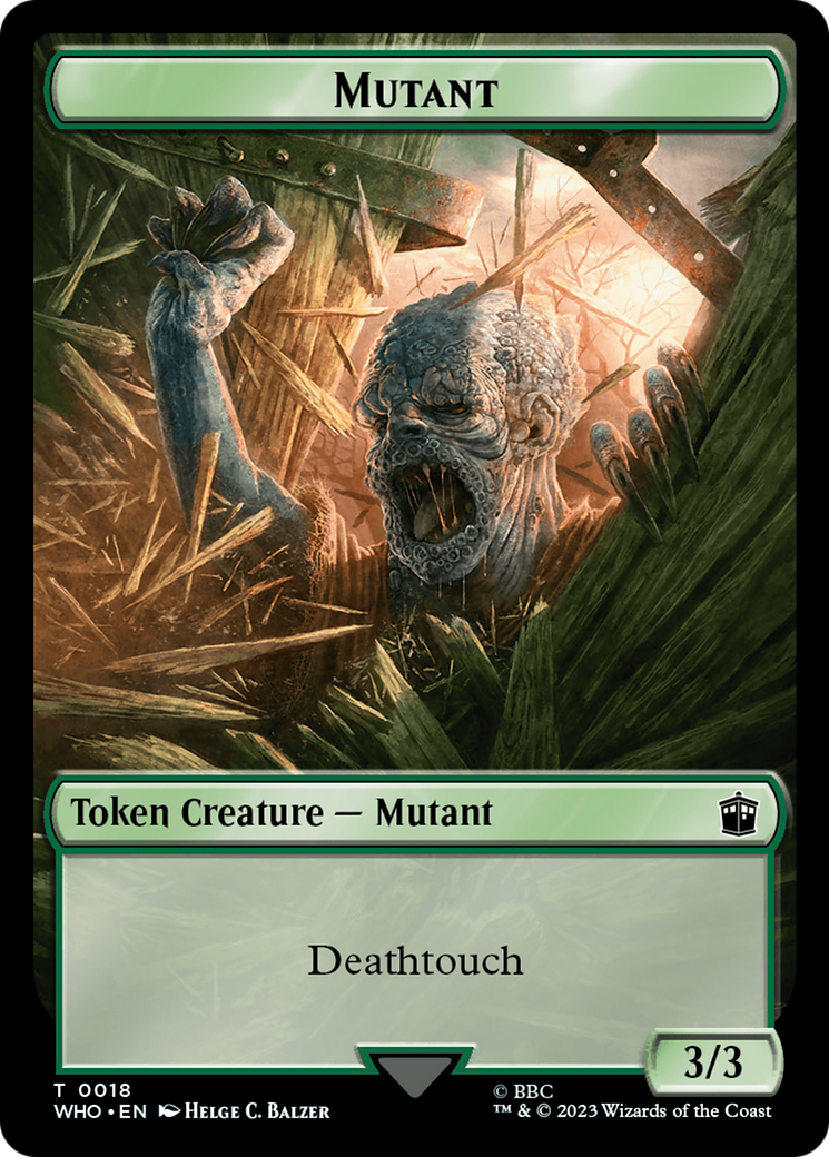 Alien Rhino // Mutant Double-Sided Token [Doctor Who Tokens] | Good Games Morley