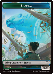 Boar // Fractal (0005) Double-Sided Token [Secrets of Strixhaven Commander Tokens] | Good Games Morley