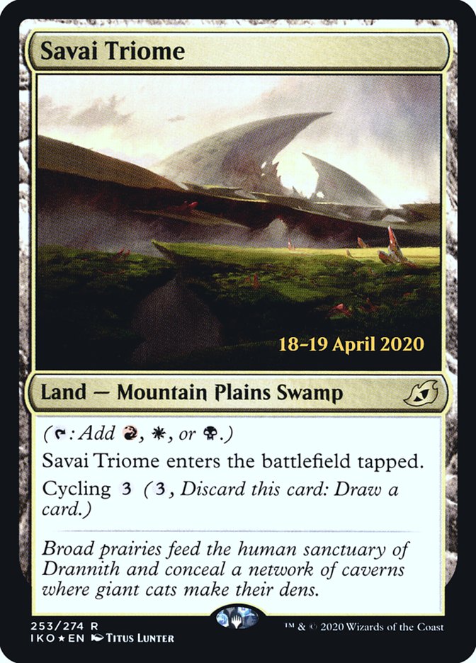 Savai Triome [Ikoria: Lair of Behemoths Prerelease Promos] | Good Games Morley