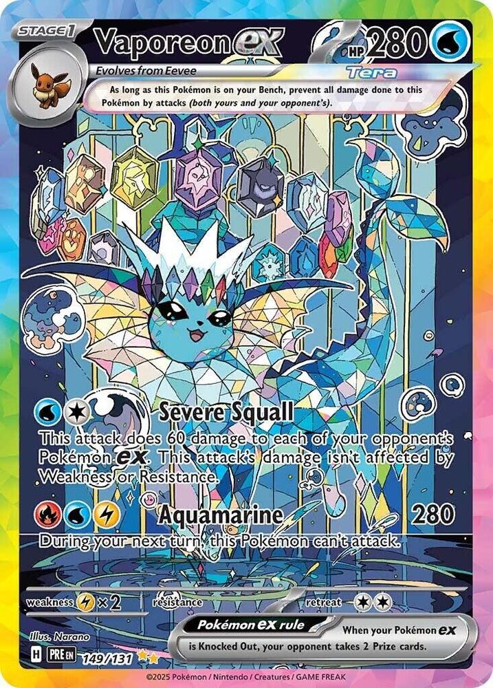 Vaporeon ex (149/131) [Scarlet & Violet: Prismatic Evolutions] | Good Games Morley