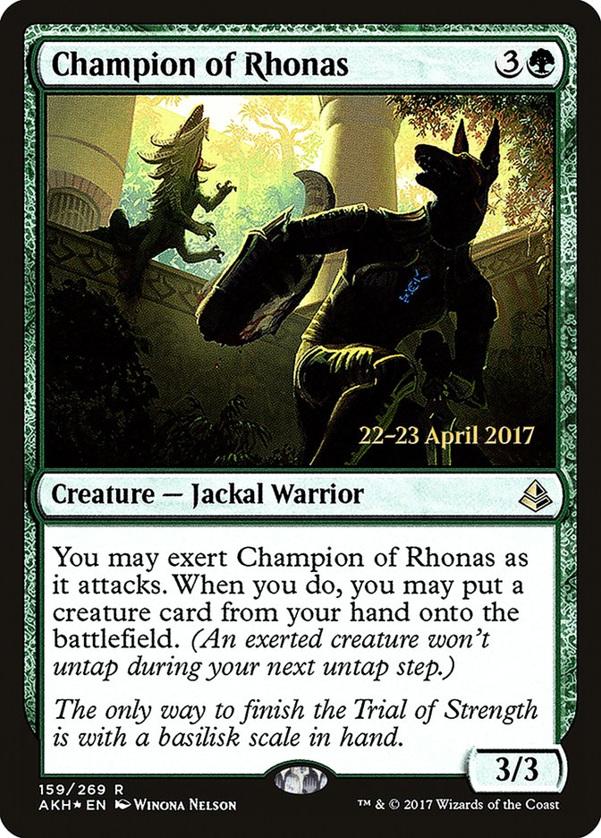 Champion of Rhonas [Amonkhet Prerelease Promos] | Good Games Morley