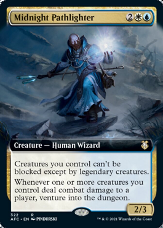 Midnight Pathlighter (Extended Art) [Dungeons & Dragons: Adventures in the Forgotten Realms Commander] | Good Games Morley