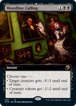 Bloodline Culling Extended Art 343/277 (Innistrad: Midnight Hunt)  - Foil | Good Games Morley