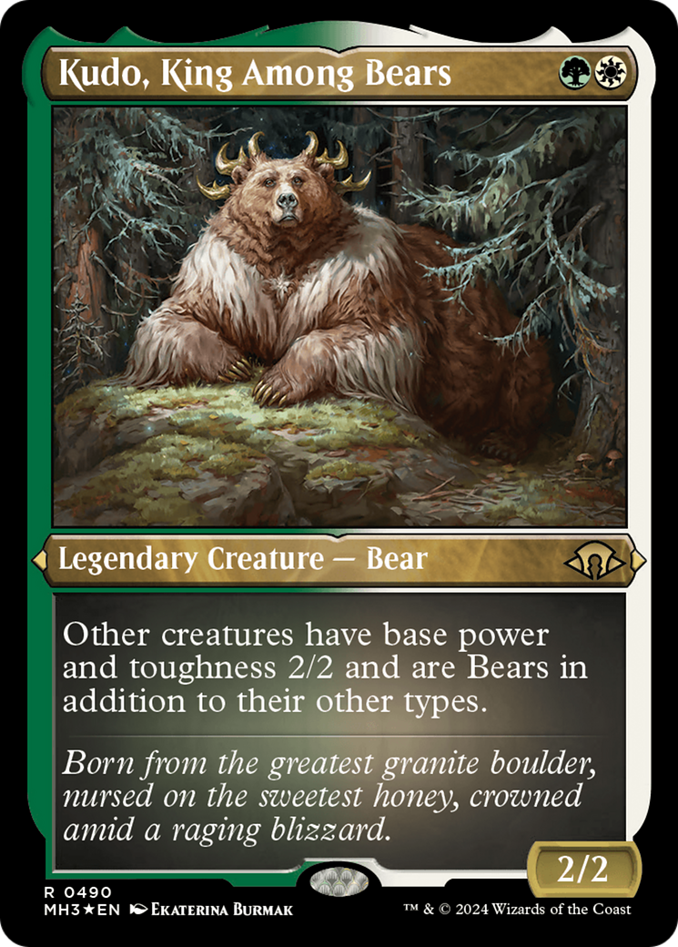 Kudo, King Among Bears (Foil Etched) [Modern Horizons 3] | Good Games Morley