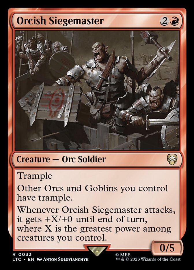 Orcish Siegemaster 33/347 (Commander: The Lord of the Rings: Tales of Middle-earth)  | Good Games Morley