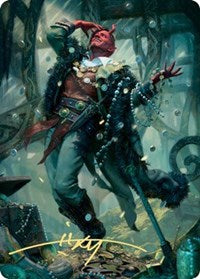 Tibalt, Cosmic Impostor Art Card (Gold-Stamped Signature) [Kaldheim Art Series] | Good Games Morley