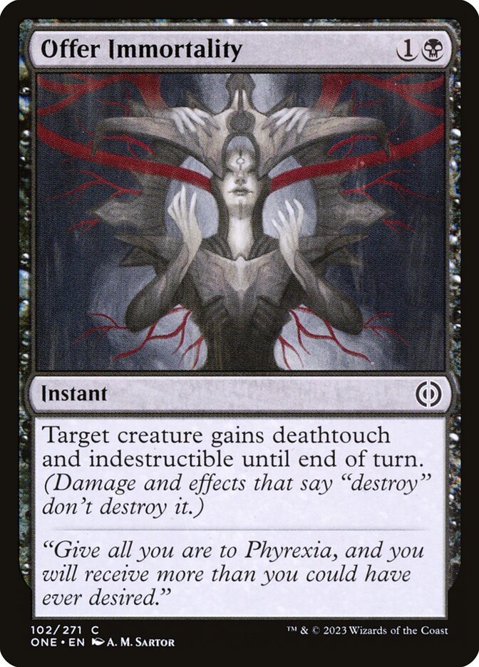 Offer Immortality 102/271 (Phyrexia: All Will Be One)  - Foil | Good Games Morley