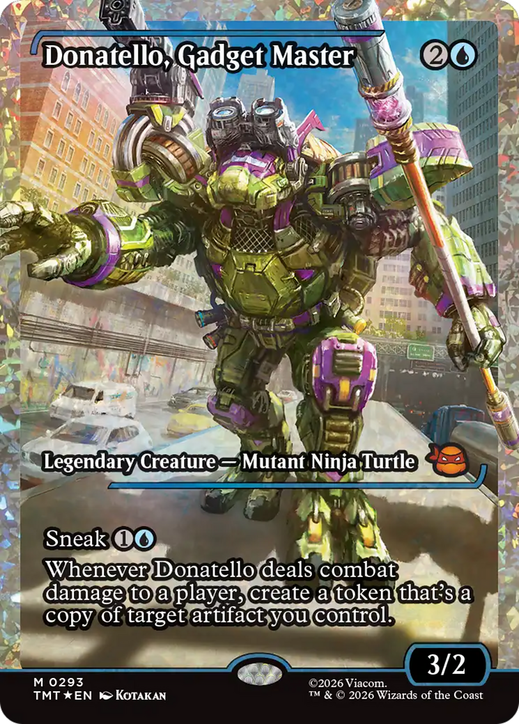 Donatello, Gadget Master (Showcase) (Fracture Foil) [Teenage Mutant Ninja Turtles] | Good Games Morley