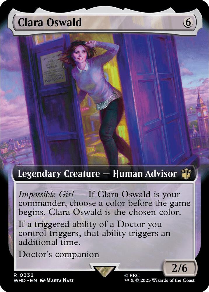 Clara Oswald 332/331 (Universes Beyond: Doctor Who)  - Extended Art Foil | Good Games Morley