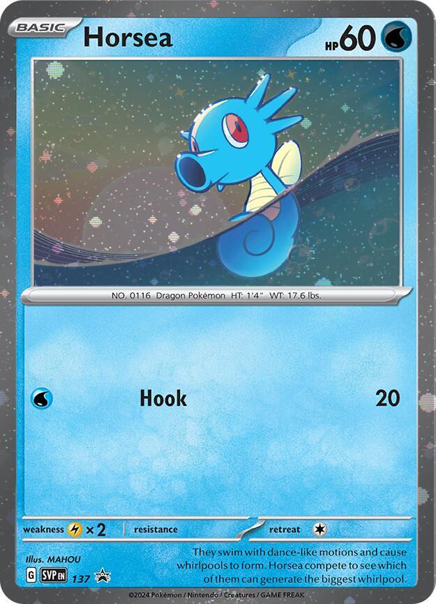 Horsea (SVP137) (Cosmo Holo) [Scarlet & Violet: Black Star Promos] | Good Games Morley