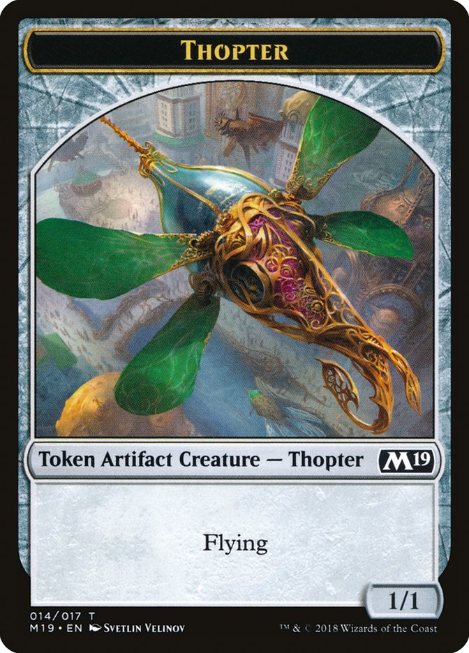 Knight // Thopter Double-Sided Token (Game Night) [Core Set 2019 Tokens] | Good Games Morley
