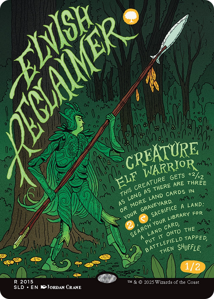 Elvish Reclaimer (Rainbow Foil) [Secret Lair Drop Series] | Good Games Morley