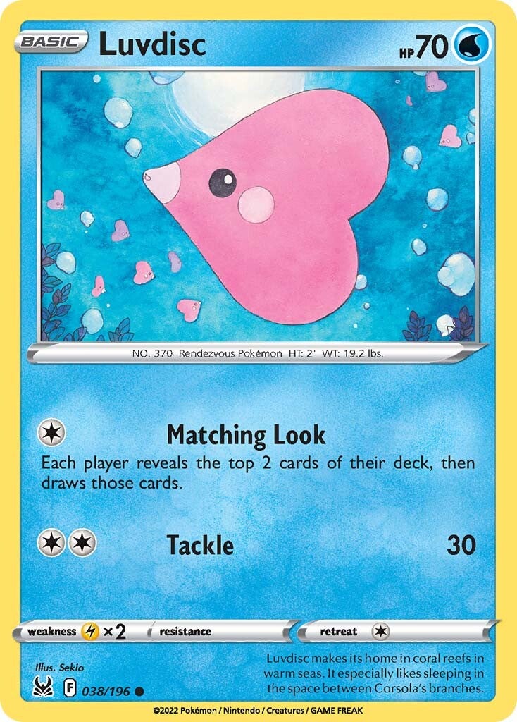 Luvdisc (038/196) [Sword & Shield: Lost Origin] | Good Games Morley