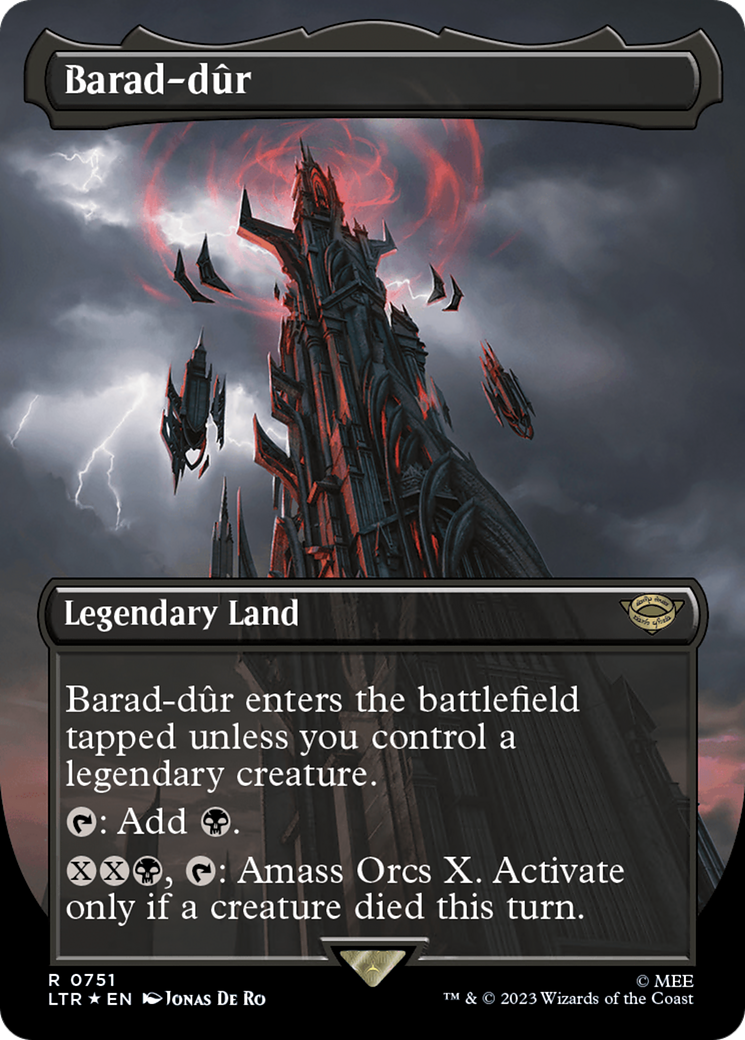 Barad-dur (0751) (Borderless) (Surge Foil) [The Lord of the Rings: Tales of Middle-Earth] | Good Games Morley