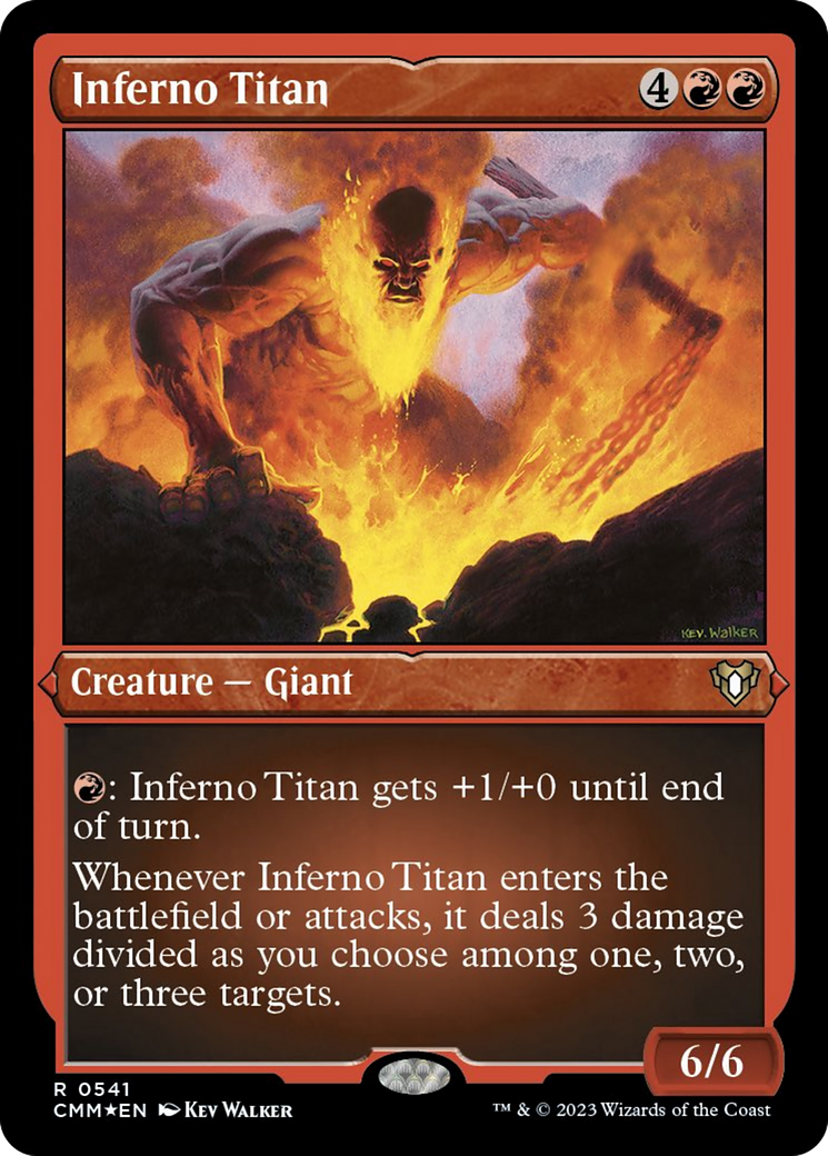 Inferno Titan (Foil Etched) [Commander Masters] | Good Games Morley