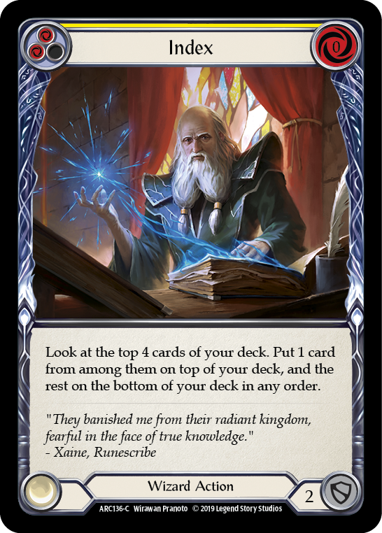 Index (Yellow) [ARC136-C] (Arcane Rising)  1st Edition Normal | Good Games Morley