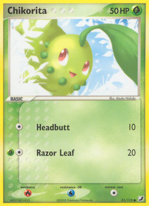 Chikorita (51/115) [EX: Unseen Forces] | Good Games Morley