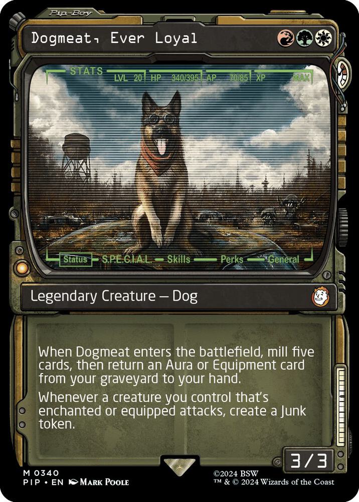 Dogmeat, Ever Loyal 340 (Universes Beyond: Fallout)  - Showcase Foil | Good Games Morley
