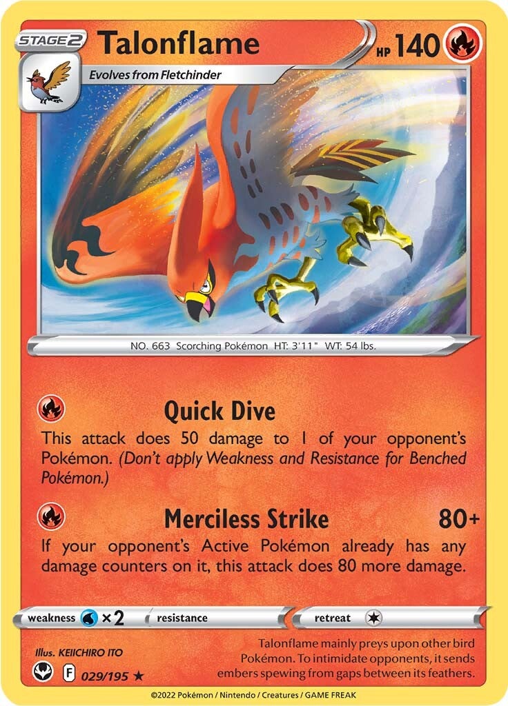 Talonflame (029/195) [Sword & Shield: Silver Tempest] | Good Games Morley