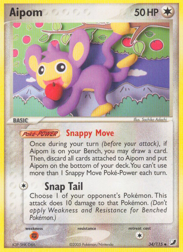 Aipom (34/115) [EX: Unseen Forces] | Good Games Morley