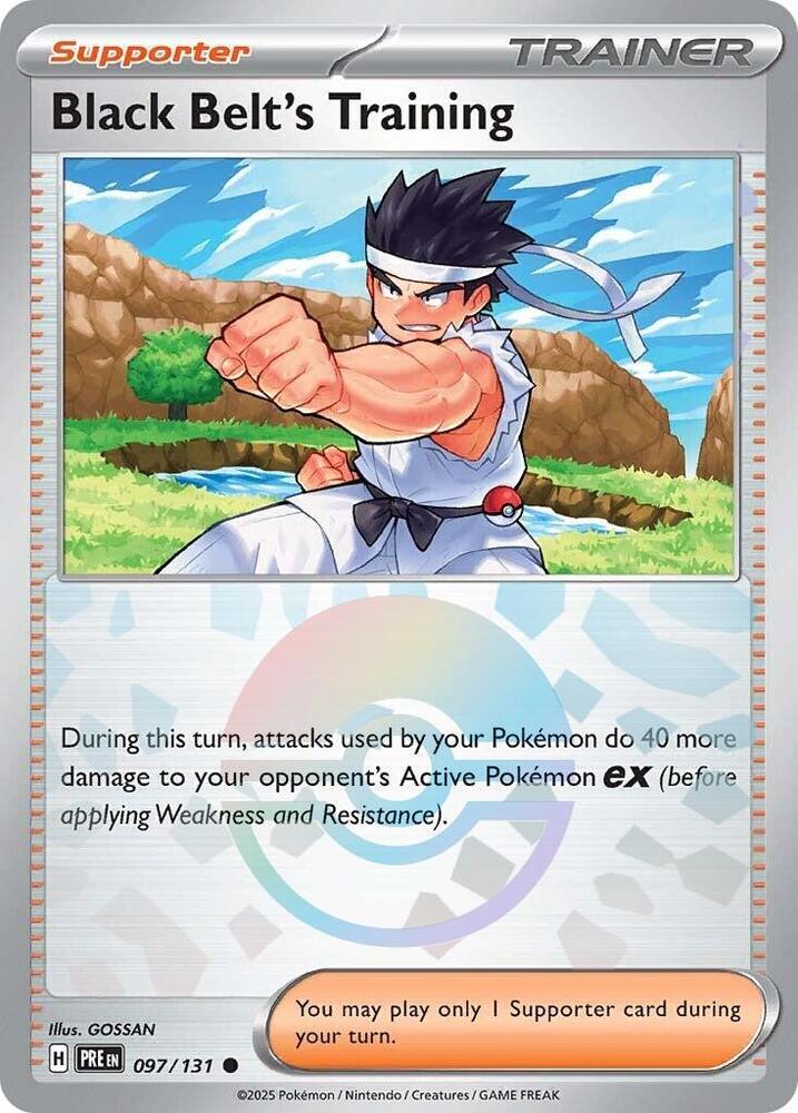Black Belt's Training (097/131) (Poke Ball Pattern) [Scarlet & Violet: Prismatic Evolutions] | Good Games Morley
