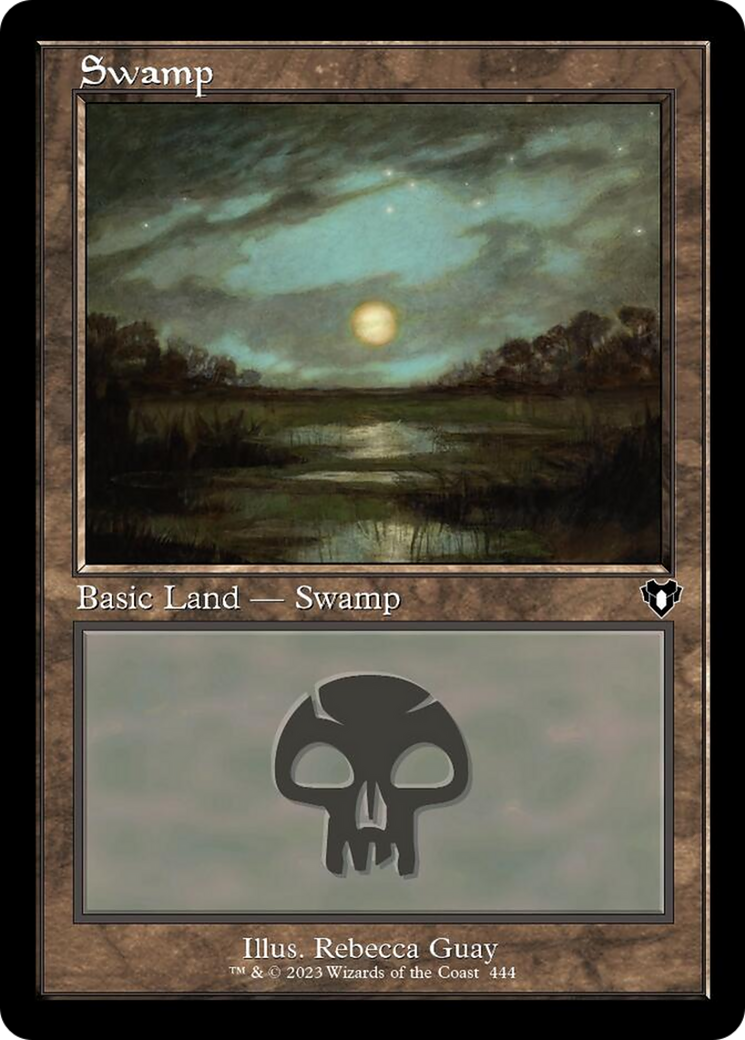 Swamp (444) (Retro) [Commander Masters] | Good Games Morley