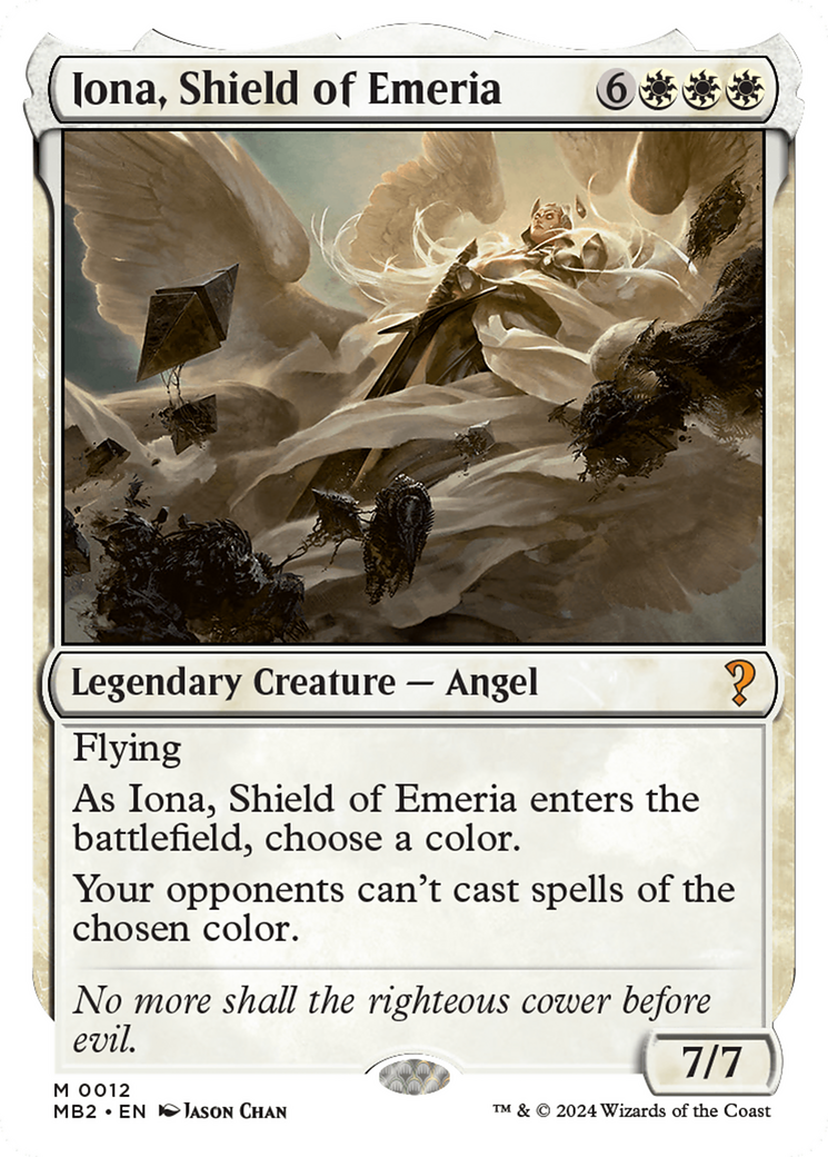 Iona, Shield of Emeria (White Border) [Mystery Booster 2] | Good Games Morley
