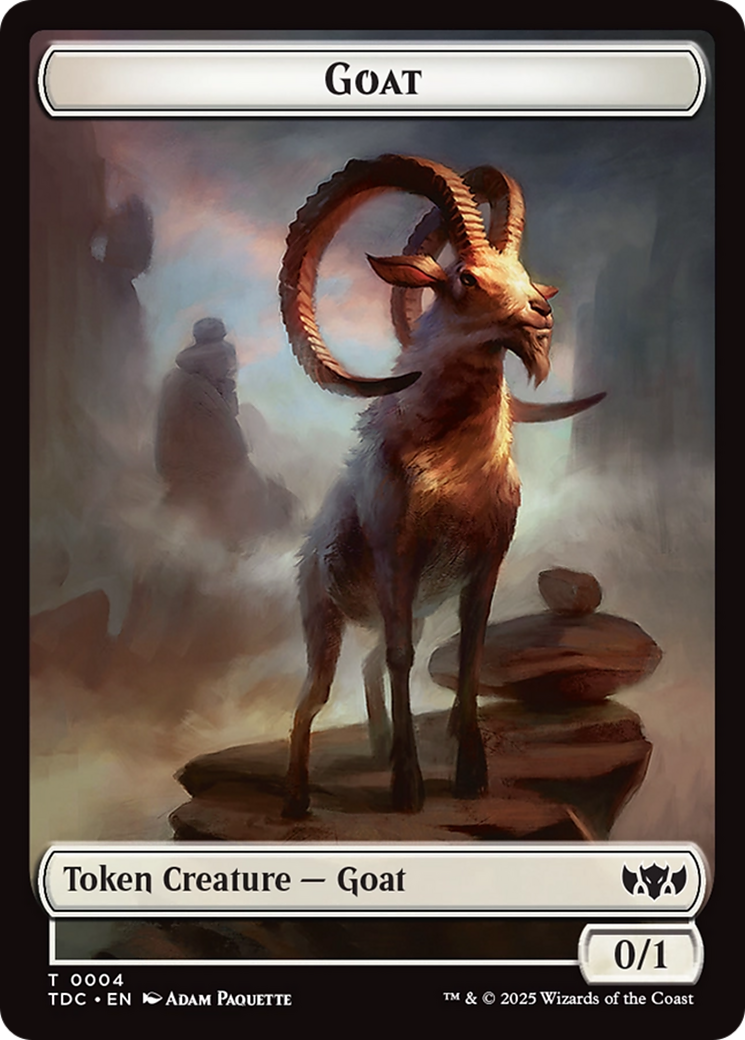 Goat // Timeless Witness Double-Sided Token [Tarkir: Dragonstorm Commander Tokens] | Good Games Morley