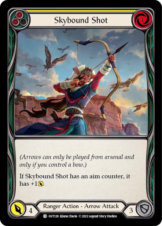Skybound Shot (Yellow) [OUT128] (Outsiders)  Rainbow Foil | Good Games Morley