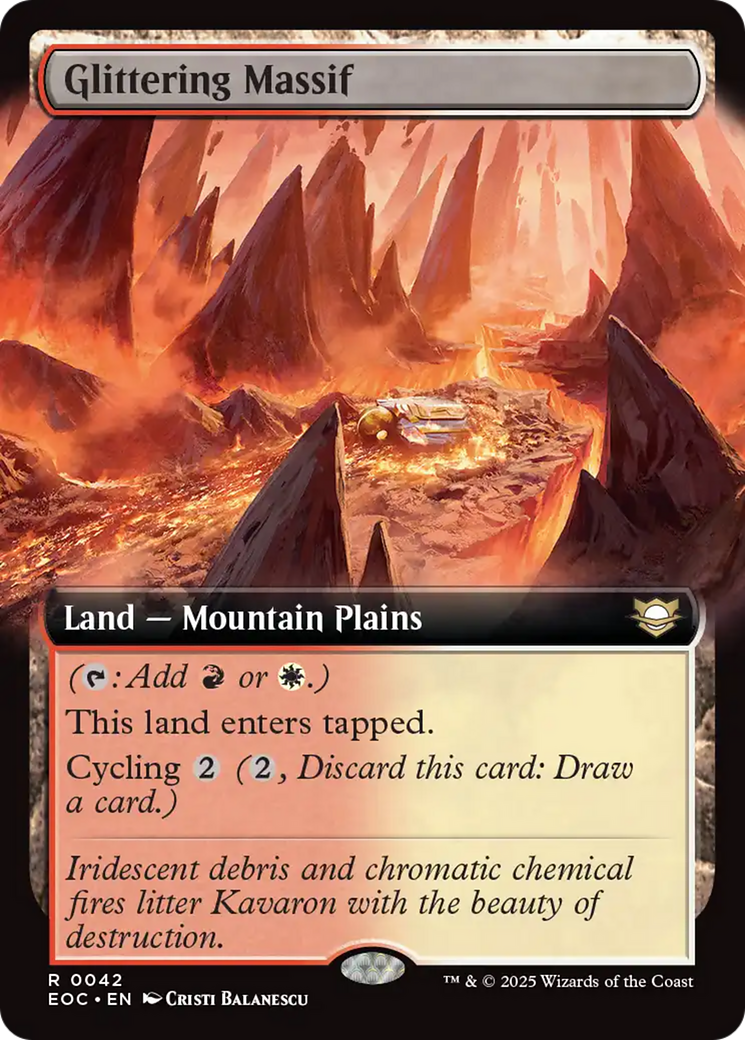 Glittering Massif (Extended Art) [Edge of Eternities Commander] | Good Games Morley