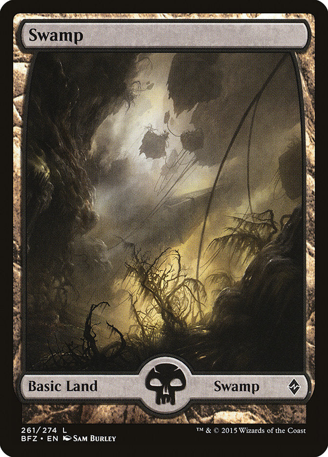 Swamp (261) (Full Art) [Battle for Zendikar] | Good Games Morley