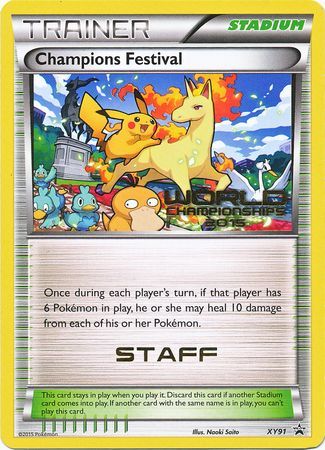 Champions Festival 2015 Staff (XY91) [XY: Black Star Promos] | Good Games Morley