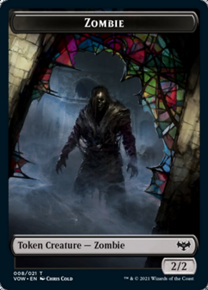 Zombie (008) // Vampire (016) Double-Sided Token [Innistrad: Crimson Vow Tokens] | Good Games Morley