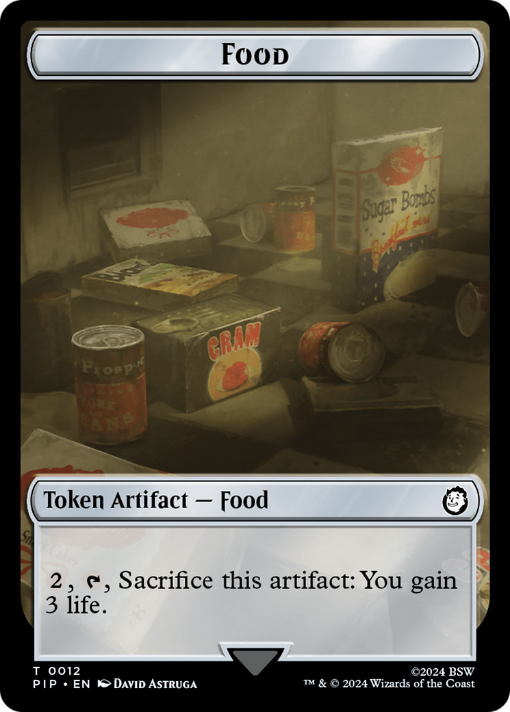 Soldier (010) // Food (012) Double-Sided Token [Fallout Tokens] | Good Games Morley
