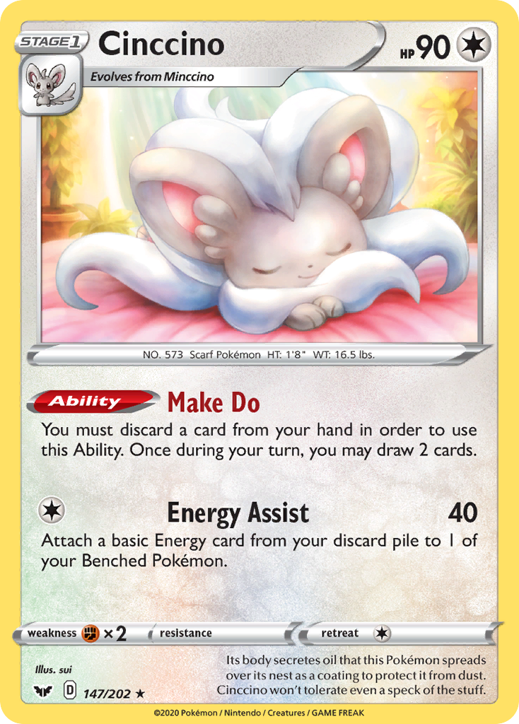 Cinccino (147/202) [Sword & Shield: Base Set] | Good Games Morley